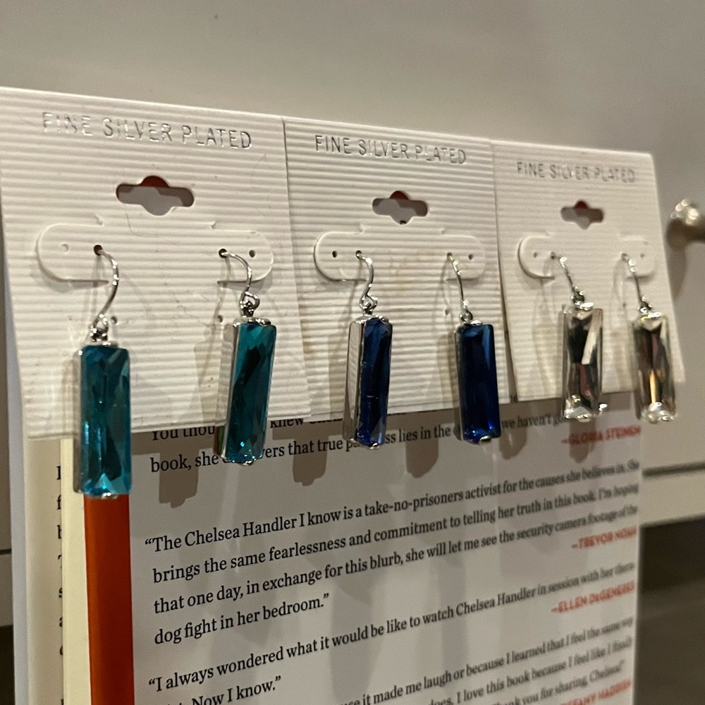 Three pairs of women’s fine silver plated earring’s